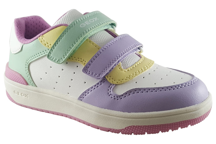Geox Washiba Girl J45HXB White/Multi Girls Shoes