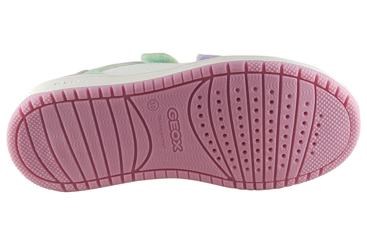 geox washiba girl j45hxb white multi girls sole