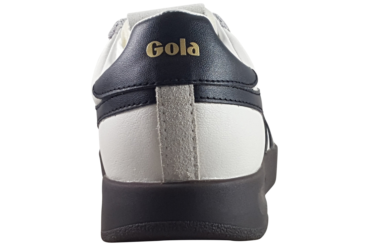 gola cylone leather clb743 white black dark gum womens trainers back