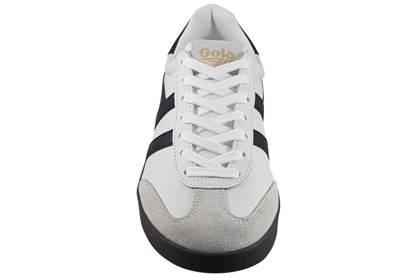 gola cylone leather clb743 white black dark gum womens trainers top