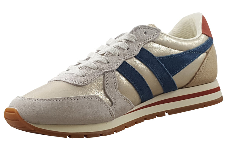 Gola Daytona Blaze CLB338 Gold/Ink/Orange Spice Womens Fashion Trainers