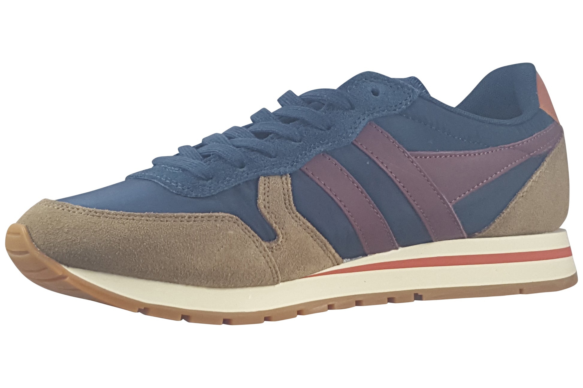 gola-daytona-chute-cmb363-mens-trainers-navy-tobacco-burgundy-left
