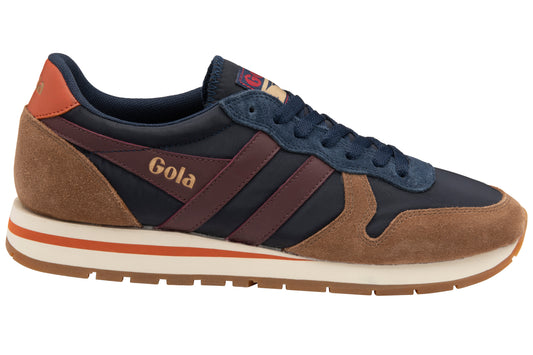 Gola Daytona Chute CMB363 Mens Trainers Navy/Tobacco/Burgundy