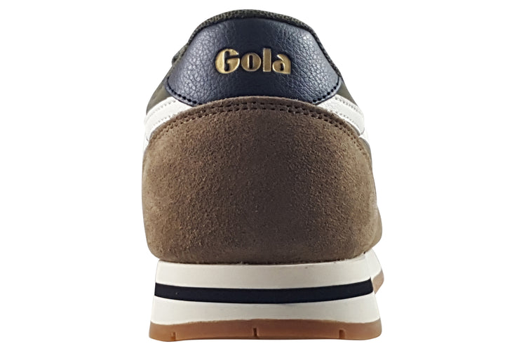 Gola Daytona Chute CMB363 Mens Trainers Khaki/Tobacco/White