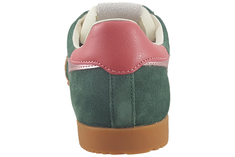Gola Elan Glitz CLB790 Evergreen/Pink/Coral Womens Fashion Trainers