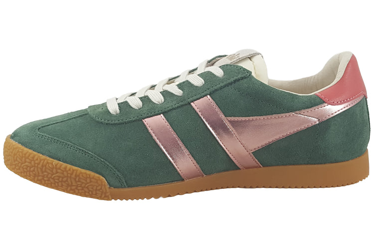 Gola Elan Glitz CLB790 Evergreen/Pink/Coral Womens Fashion Trainers