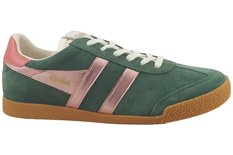 Gola Elan Glitz CLB790 Evergreen/Pink/Coral Womens Fashion Trainers