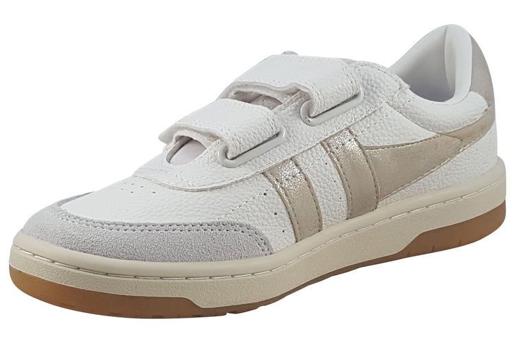 Gola Falcon Mirror Strap CKA732 White/Gold Girls Sports