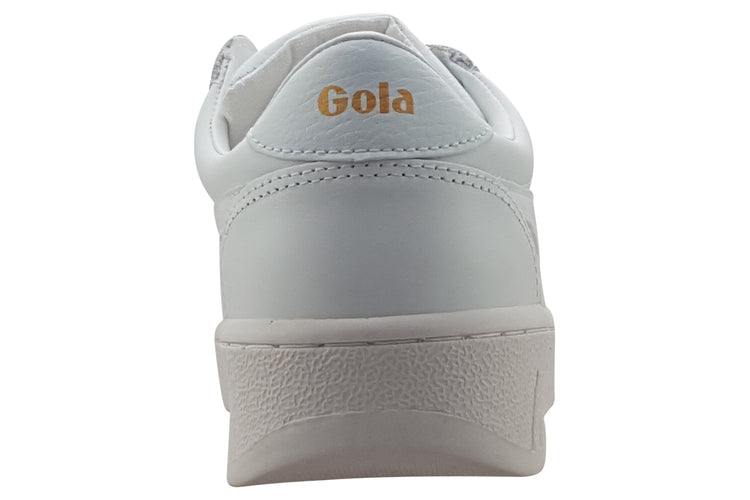 Gola Grandslam Leather CLA567 White Womens Fashion Trainers