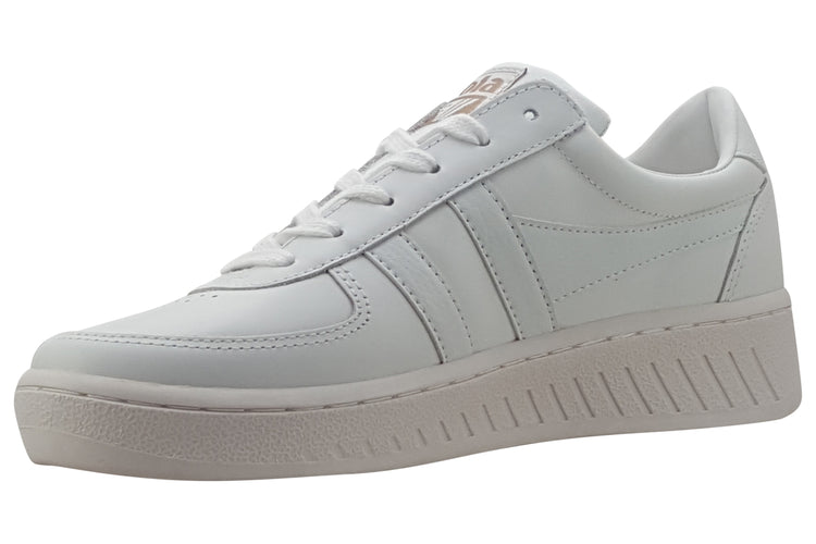 Gola Grandslam Leather CLA567 White Womens Fashion Trainers