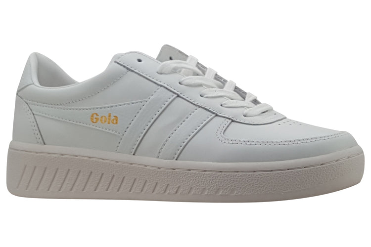Gola Grandslam Leather CLA567 White Womens Fashion Trainers