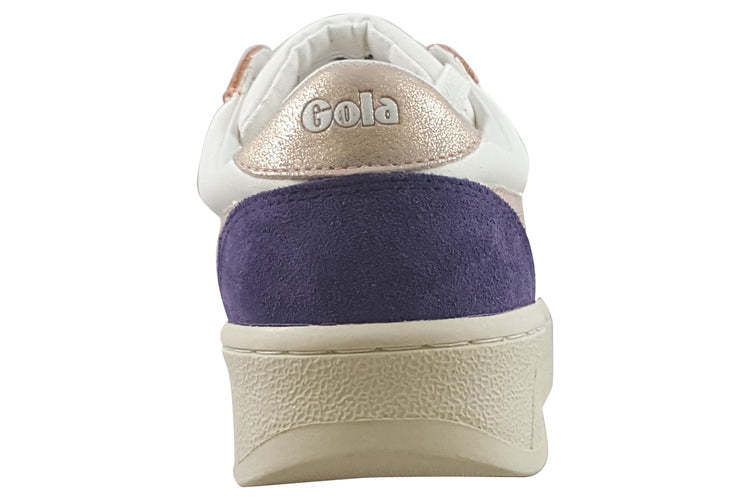 Gola Grandslam Quadrant CLB207 Off White/Cerise/Rose Gold/Plum Womens Fashion Trainers