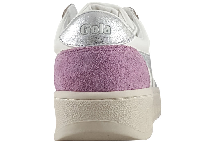 Gola Grandslam Quadrant CLB207 Off White/Air/Silver/Candy Womens Fashion Trainers
