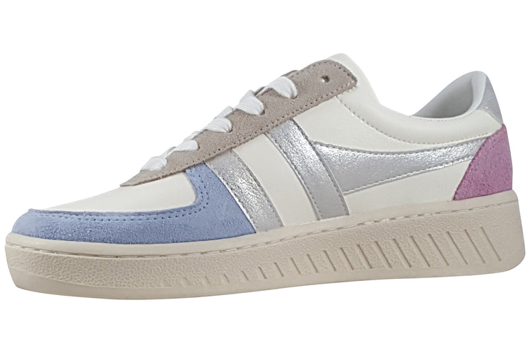 Gola Grandslam Quadrant CLB207 Off White/Air/Silver/Candy Womens Fashion Trainers