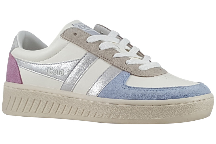 Gola Grandslam Quadrant CLB207 Off White/Air/Silver/Candy Womens Fashion Trainers