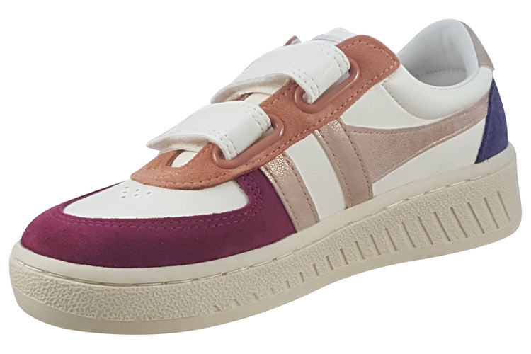 Gola Grandslam Quadrant Strap CKA207 White/Cerise/Rose Gold/Plum Girls Sports