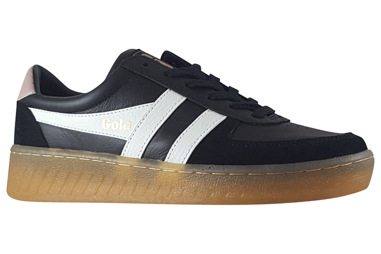 Gola Grandslam Elite CLB621 Black/White/Chalk Pink/Gum Womens Fashion Trainers
