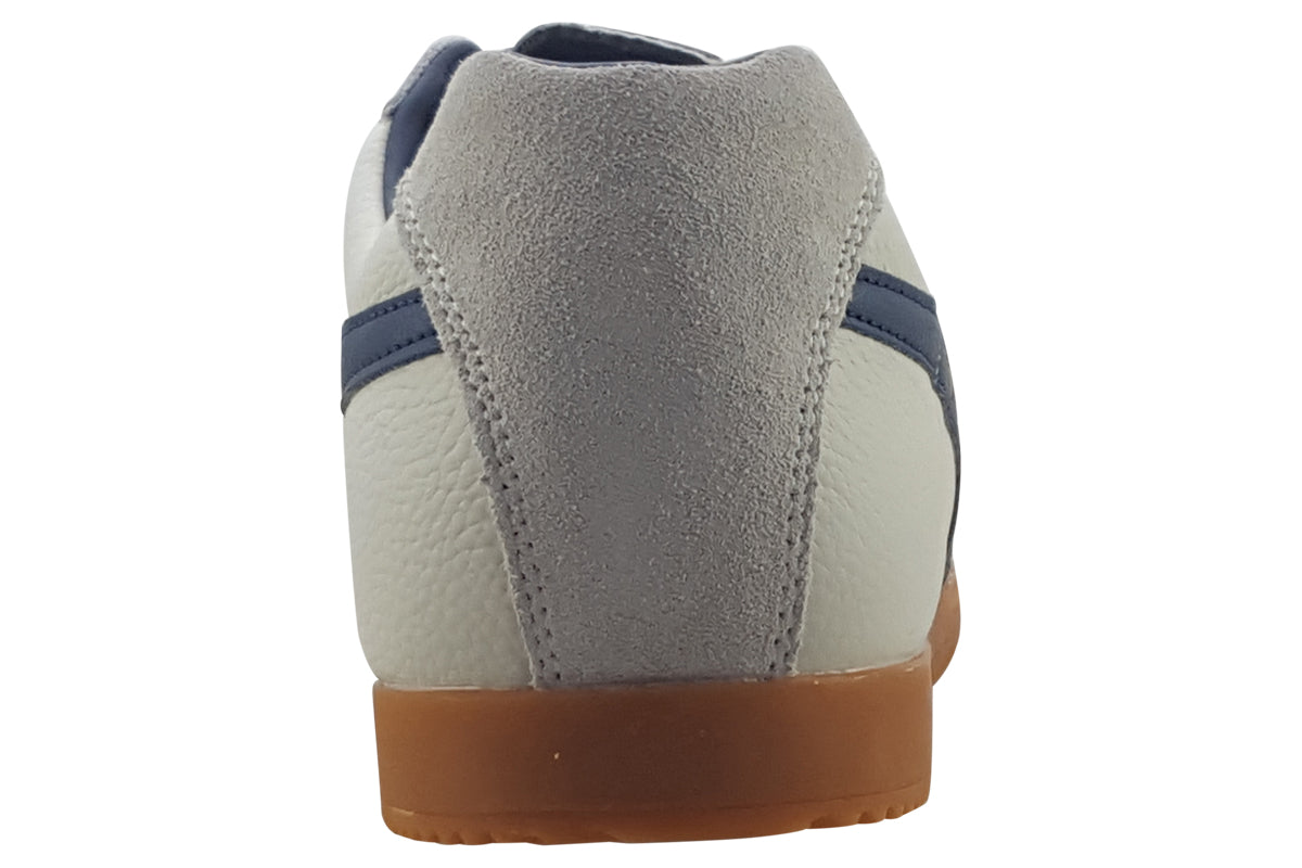 gola harrier leather off white trainers back