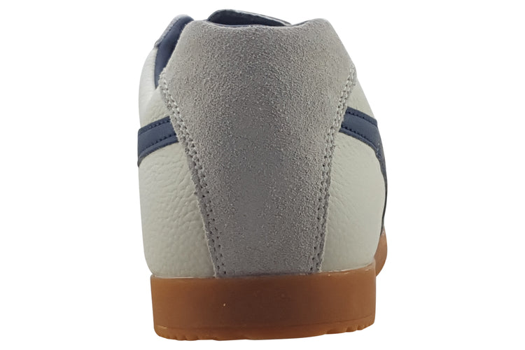 Gola Harrier Leather CMB426 Off White/Navy Mens Trainers