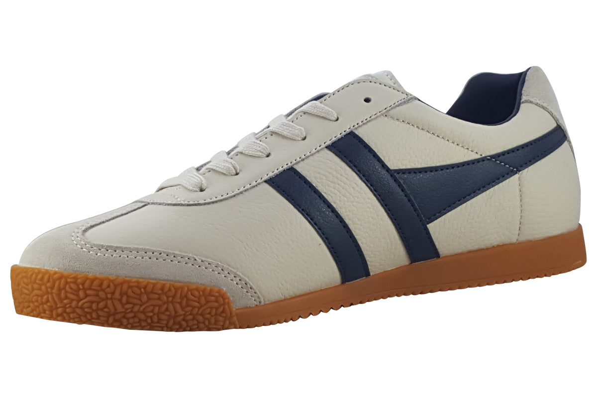 gola harrier leather off white trainers left