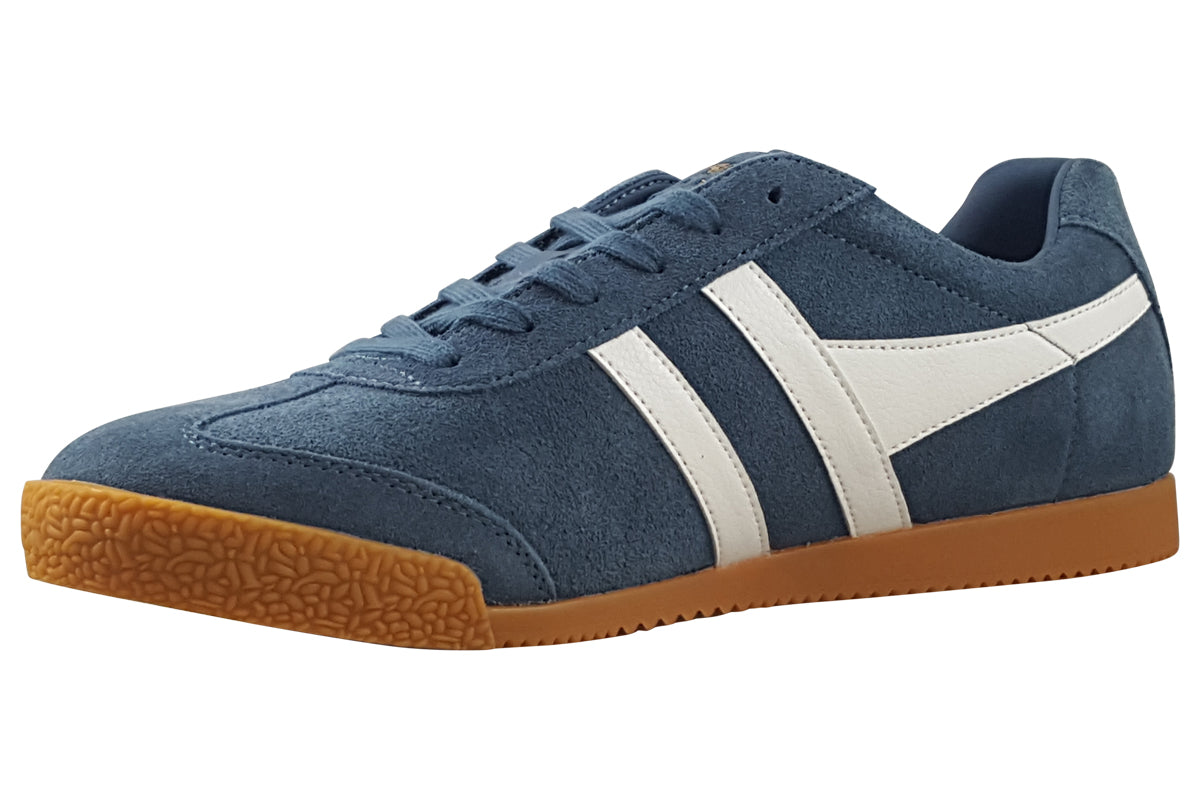 gola-harrier-suede-cma192-baltic-white-trainers-left