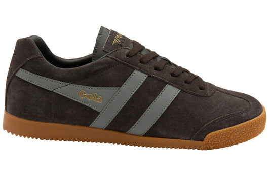 Gola Harrier Suede CMA192 Mens Trainers Mocha/Cement