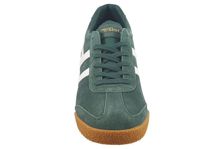 Gola Harrier Suede CMA192 Mens Trainers Evergreen/ Off White