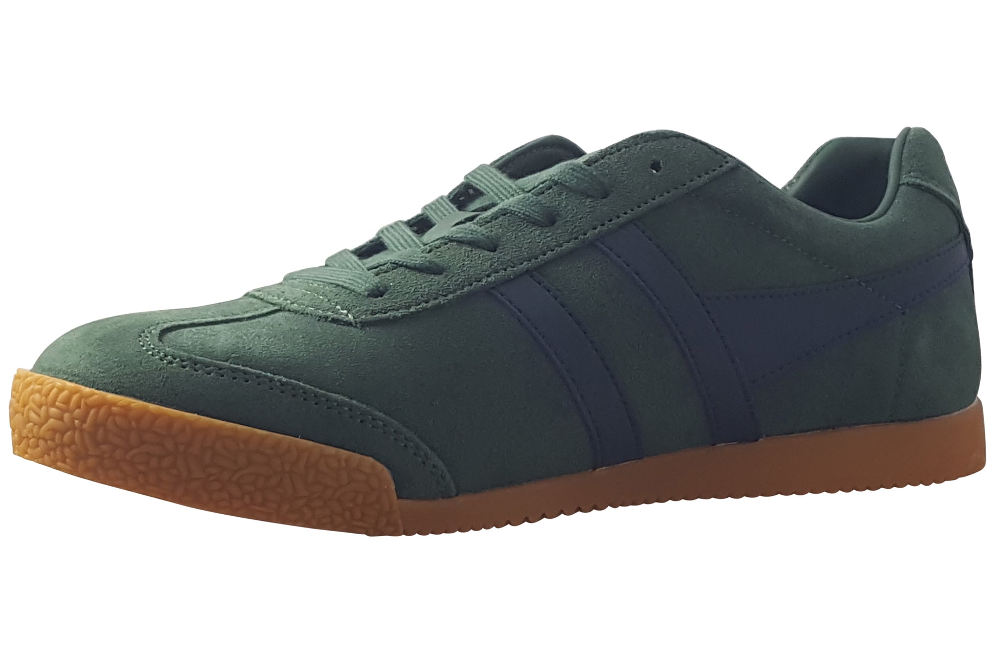 gola-harrier-suede-mens-trainers-evergreen-navy-left