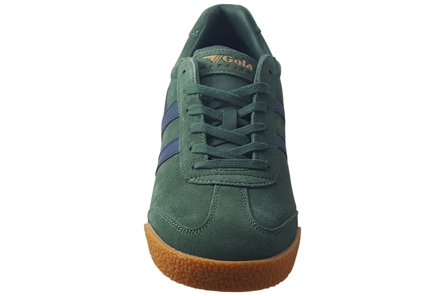 Gola Harrier Suede CMA192 Evergreen/Navy Mens Trainers