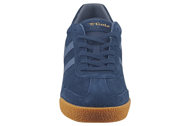 Gola Harrier Suede CMA192 Mens Trainers Navy/ Moonlight/Ash