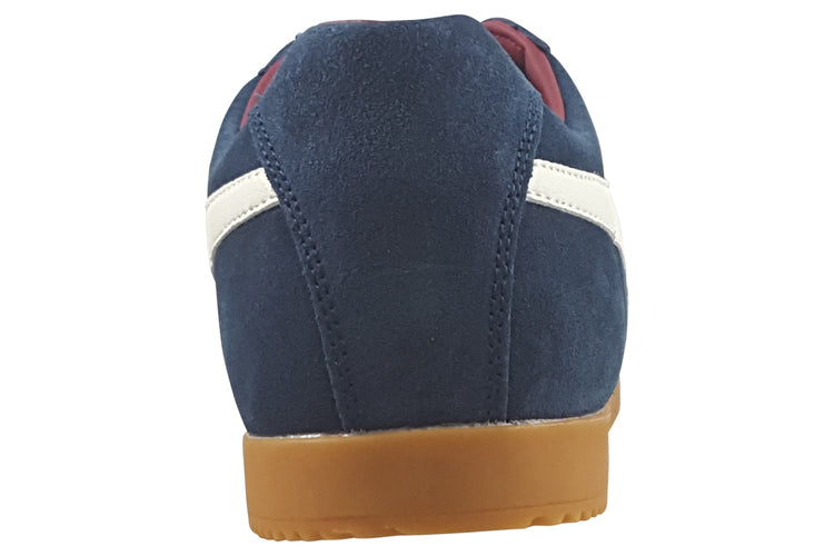 Gola Harrier Suede CMA192 Mens Trainers Navy/ Off White/ Deep Red