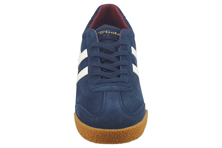 Gola Harrier Suede CMA192 Mens Trainers Navy/ Off White/ Deep Red