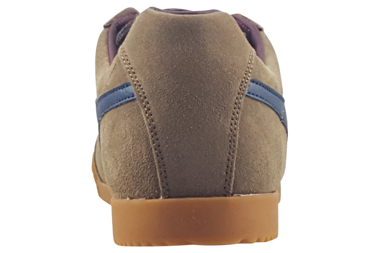 Gola Harrier Suede CMA192 Mens Trainers Tob/Navy/Burgundy