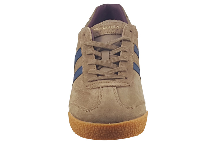 Gola Harrier Suede CMA192 Mens Trainers Tob/Navy/Burgundy