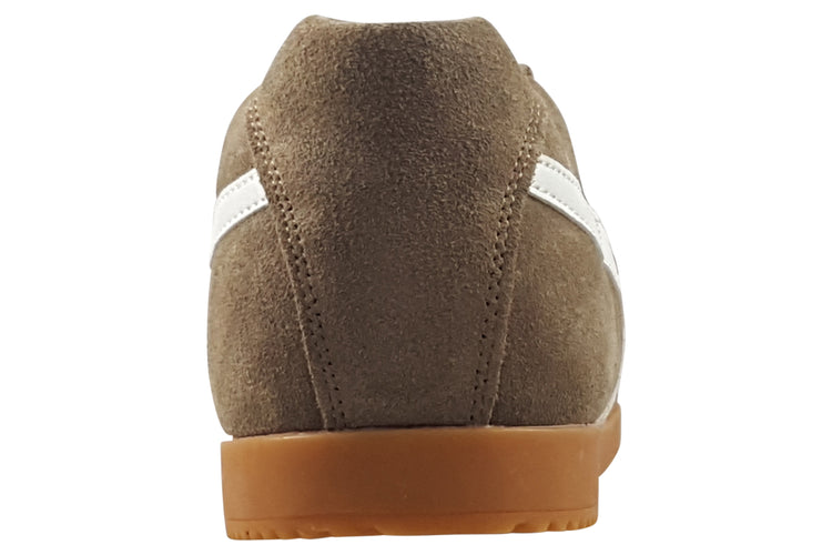 Gola Harrier Suede CMA192 Mens Trainers Tobacco/Off White
