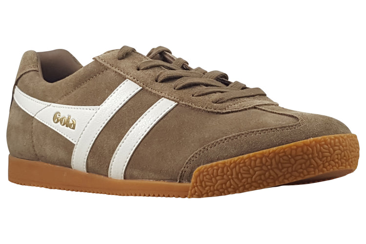 Gola Harrier Suede CMA192 Mens Trainers Tobacco/Off White