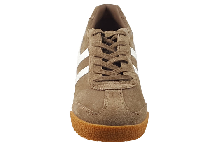 Gola Harrier Suede CMA192 Mens Trainers Tobacco/Off White