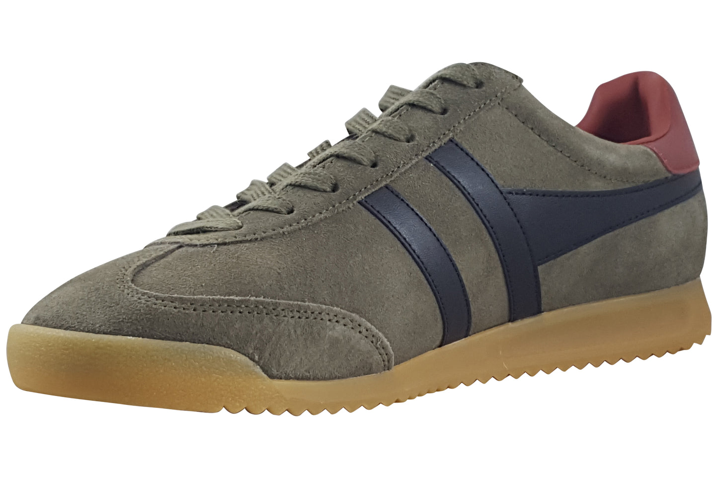 gola torpedo cmb761 mens trainers khaki black rust left