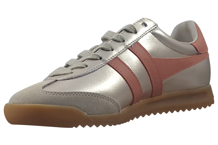 Gola Torpedo Glimmer CLB742 Gold/Terracotta Womens Fashion Trainers