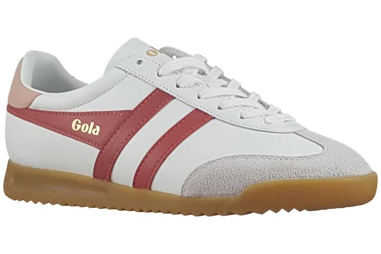 Gola Torpedo Leather CLB622 White/Clay/Pearl Pink Womens Fashion Trainers