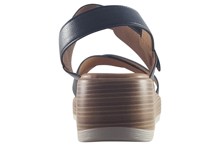 Heavenly Feet Destiny Black Womens Sandals