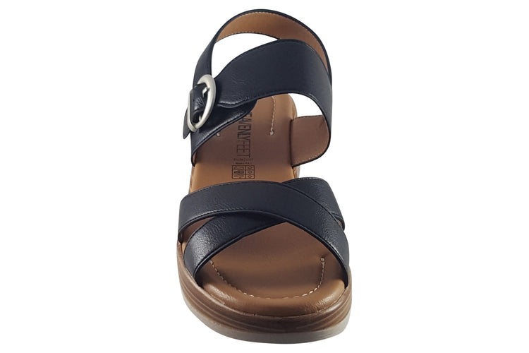 Heavenly Feet Destiny Black Womens Sandals
