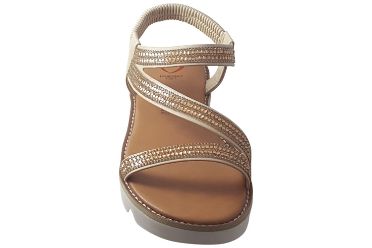 Heavenly Feet Fresco Beige Womens Sandals