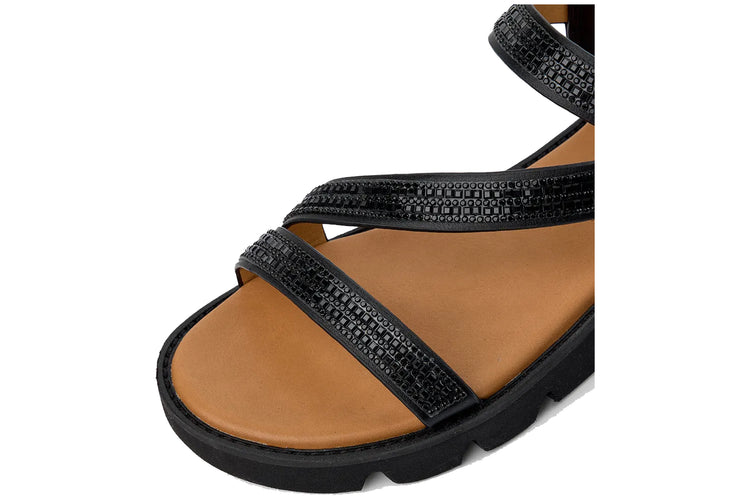 Heavenly Feet Fresco Black Womens Sandals