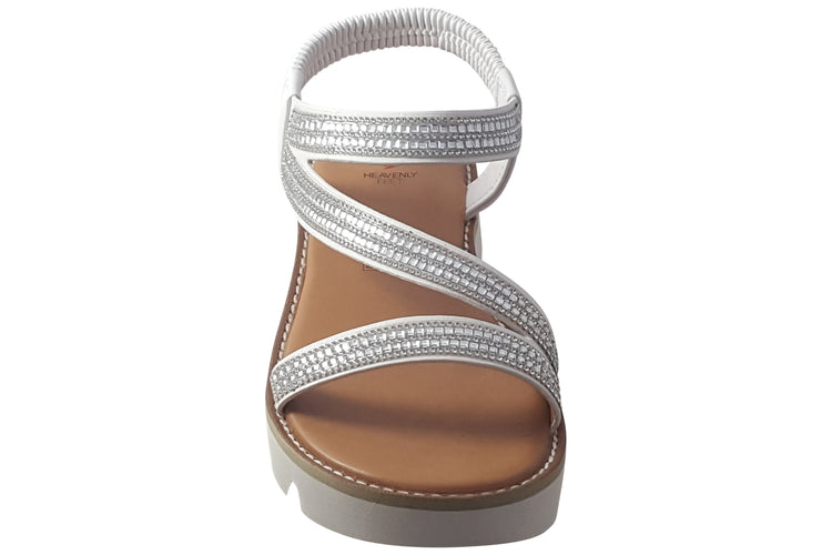 Heavenly Feet Fresco  White Womens Sandals