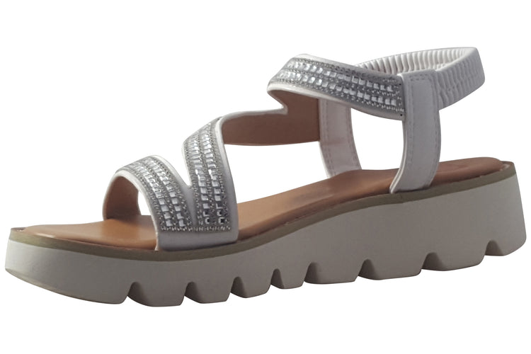 Heavenly Feet Fresco  White Womens Sandals