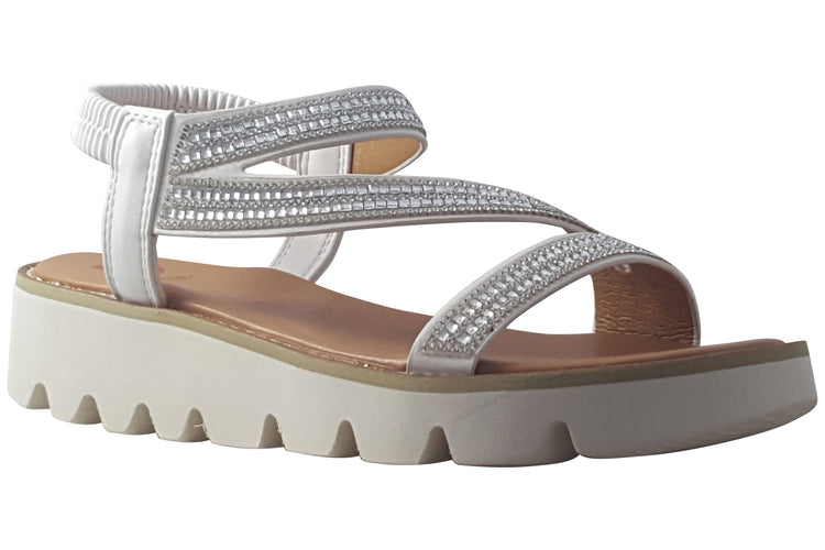 Heavenly Feet Fresco  White Womens Sandals