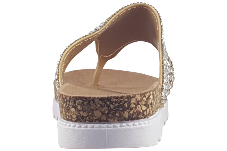 Heavenly Feet Hart Gold Womens Sandals