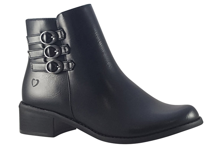 Heavenly Feet Lauren Black Womens Boots