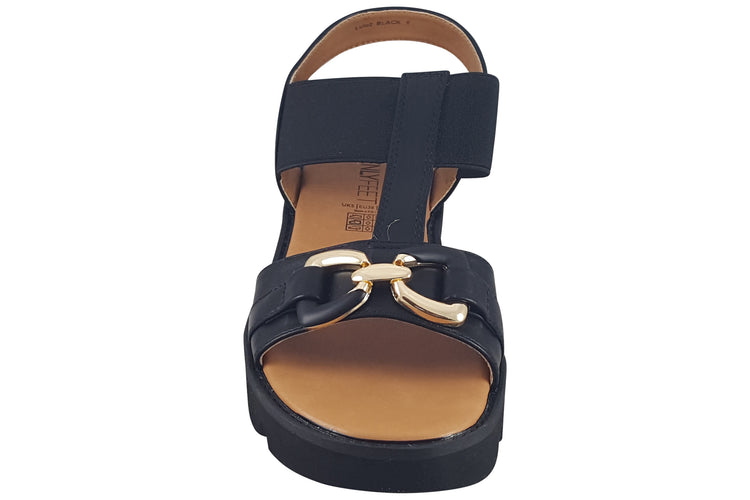 Heavenly Feet Lulu Black Womens Sandals